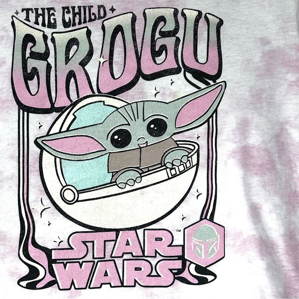 Star Wars MADJersey The Child Baby Yoda Grogu Pink Oversized Long Sleeve XL - Picture 7 of 9